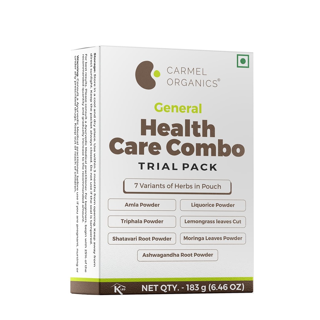 CARMEL ORGANICS General Health Trial Pack Combo of 7 Natural Herbs