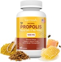 Včela Pollen Propolis Royal Jelly Extract s karobom, Pure Immune Suplement, Gluten-Free, Vegetariánske kapsuly, 1000 mg