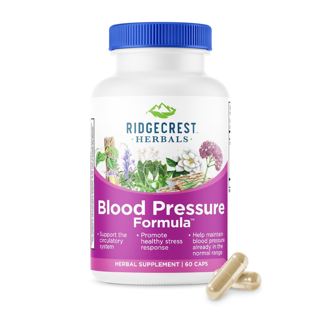 RidgeCrest bylinné byliny krvný tlak bylinné Formula, 12 bylín, Poria Huba, Gastrodia, Gardenia, pre srdce, cievy, Circulation Health (60 Počet (Stock of 1))