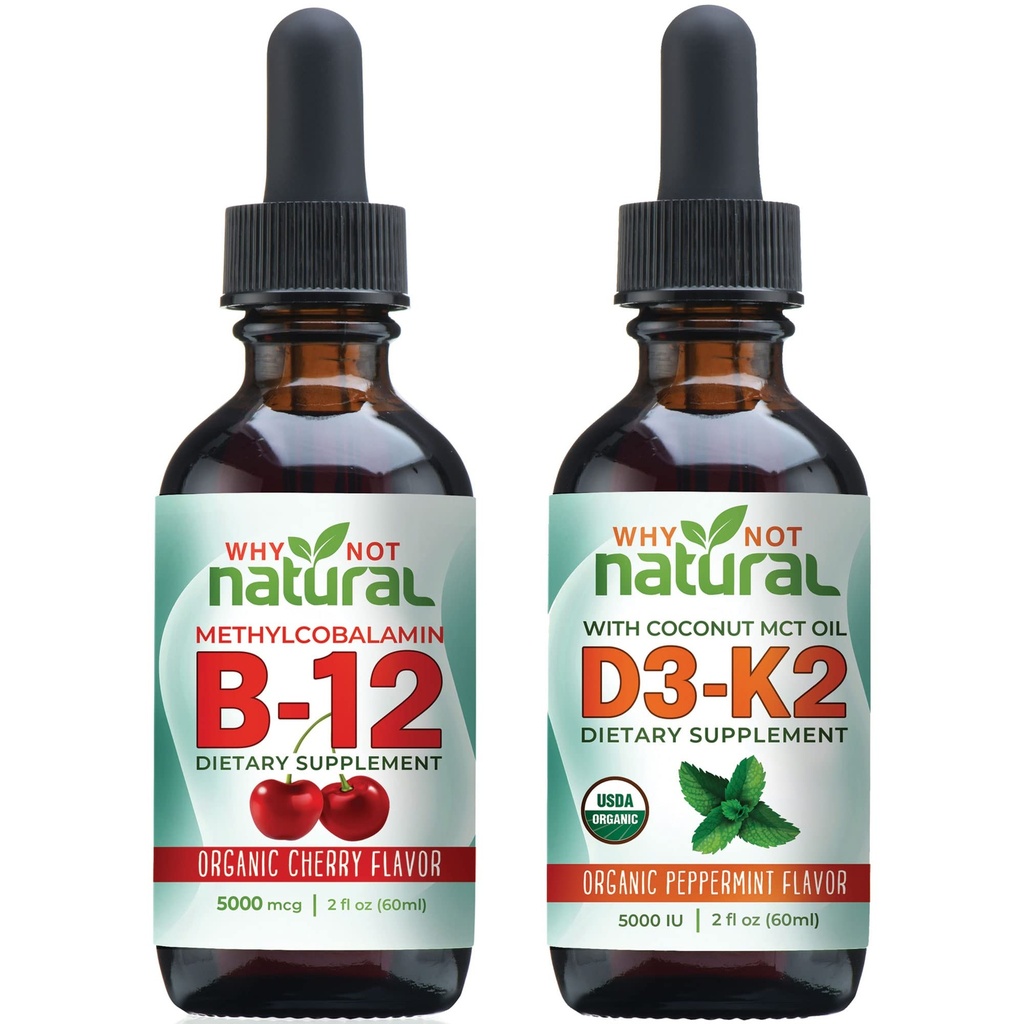 Prečo nie prírodné organické vitamín B12 a vitamín D3 K2 kvapalné kvapky