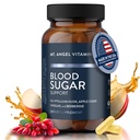 Mt. Angel Vitamins Blood Sugar Support Supplement - Natural Supplement with Pysllium Husk, Berberine with Ceylon Cinnamon, and Apple Cider Vinegar - Supports Healthy Blood Sugar Levels - 60 Capsules