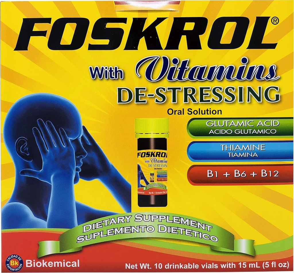 s vitamínmi destresovanie - 10 počet fliaš - B vitamíny a kyselina glutámová - biokemická (10 liekoviek - desstresing)