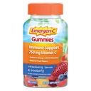 Emergen- C 750mg vitamín C Gummy pre dospelých, Imunitná podpora Gummy, bezlepok, Strawberry, citrón a čučoriedkové príchute - 45 Počet