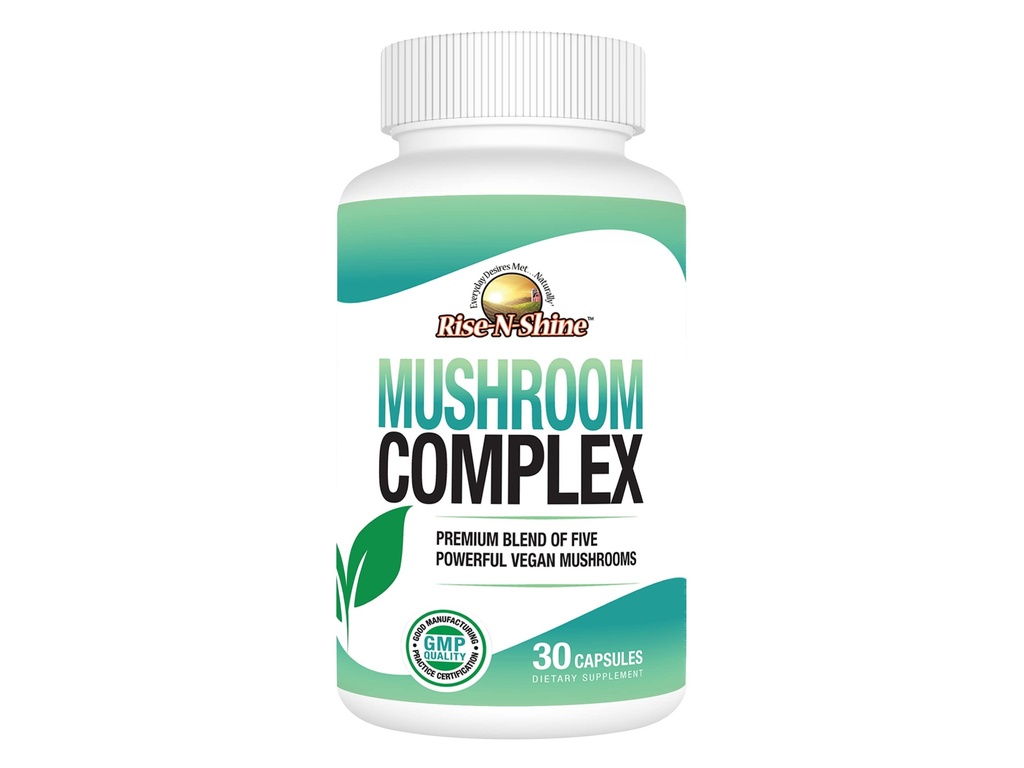 Rise-N-Shine Mushroom Complex Supplement for Clarity & Focus - Immune Support w/Lion