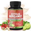 Catane Citrus Bergamot Supplement Kapsule s Berberine, Olive, Guggul, cesnak, Pine Bark, Black Pepper - 150 Caps for 5 Months Supply