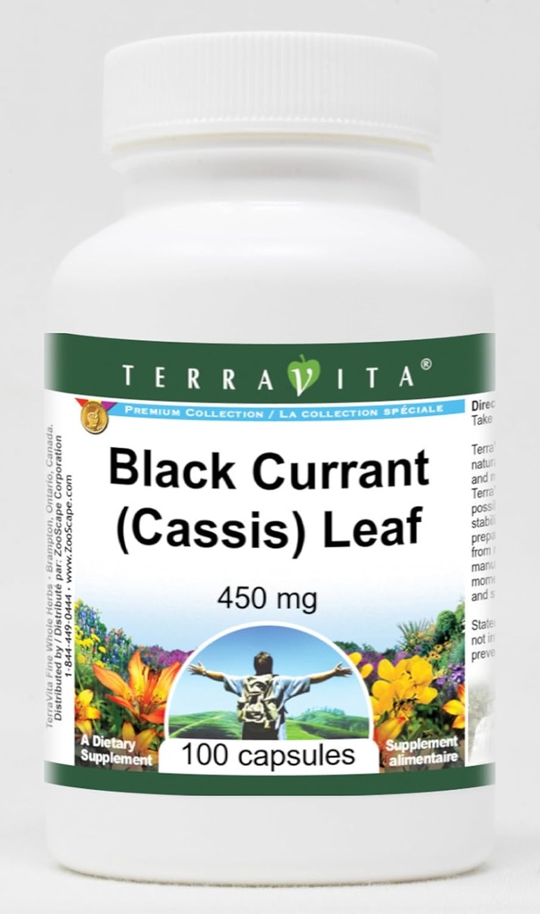 Black Currant (Cassis) Leaf - 450 mg (100 kapsúl, ZIN: 513765) - 3 balenia