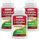 Najlepšie prírodné L- Arginín L- Citrulín komplex 1000 mg 250 tabliet (250 počet (Stoj po 3))