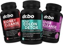 Colon, obličky a pečeň Čistiť Detox podpora doplnok - 15 dní Intestinálne očistiť pilulky a probiotiká pre Bloating & Denné Zápcha Relief - Pomocník kontroly močového mechúra, močového traktu a žlčníka zdravie