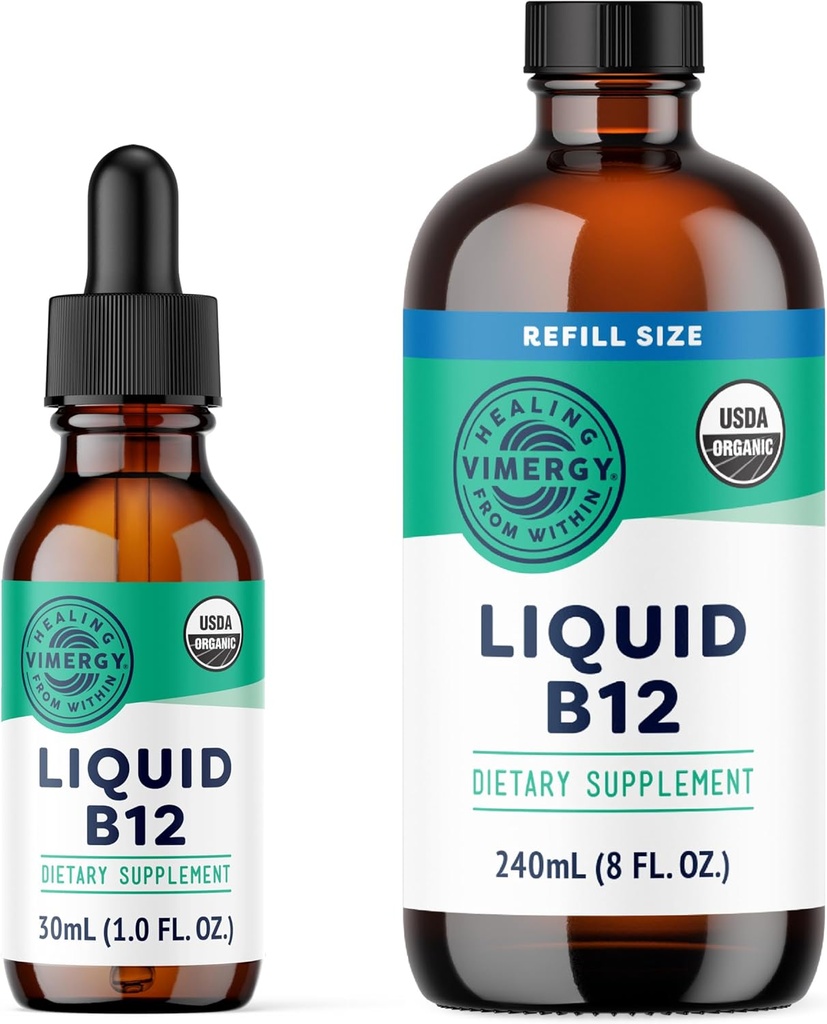 Vimergy Liquid B12 (30 ml) a Liquid B12 Refill (240 ml) - Bundle
