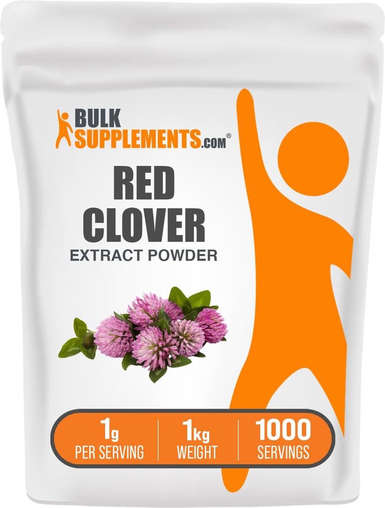 BulkSupplementments.com Red Clover Extract Powder - Trifolium Pratense, Red Clover Supplement, bylinné doplnky - bez lepku, 1g na porciu, 1kg (2,2 lbs) (Pack of 1)