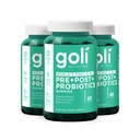 Goli Nutritional Supplement, Pre+Post+Probiotiká Gummy - 180 Počet - Prvý 3-v-1 Gluten-free, Vegan, Non-GMO, a Želatína-Free.