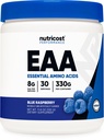 Nutricost EAA Powder 30 Servings (Modrá malina) - Essential Amino Acides - non-GMO, bez lepku, Vegetariánska priateľsky