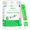 ZEBORA Deti Probiotiká a prebiotiká Prášok Vek 3+ Podpora Detský tráviaci a imunitný systém s prírodným zdrojom, Podporuje Zápcha Relief, non-GMO, Gluten-free, 30 paketov s 5 miliárd CFU