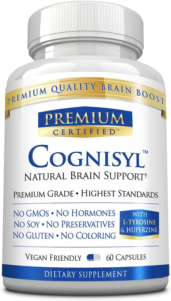 Cognisyl - Boost Memory, Mental Performance, Energy, and Focus. Vitamín B Complex, ľubovník bodkovaný, DMAE bitartrát, BioPerine - 60 kapsúl