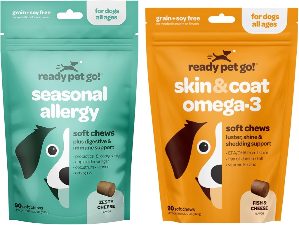 Ready Pet Go! Omega 3 a alergie žuvačky pre psy 