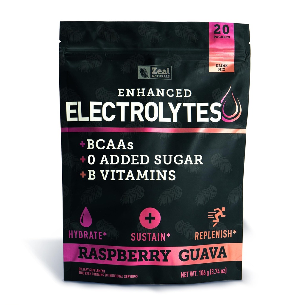 Enhanced Electrolyte Powder Stick Packs (Raspberry Guava 