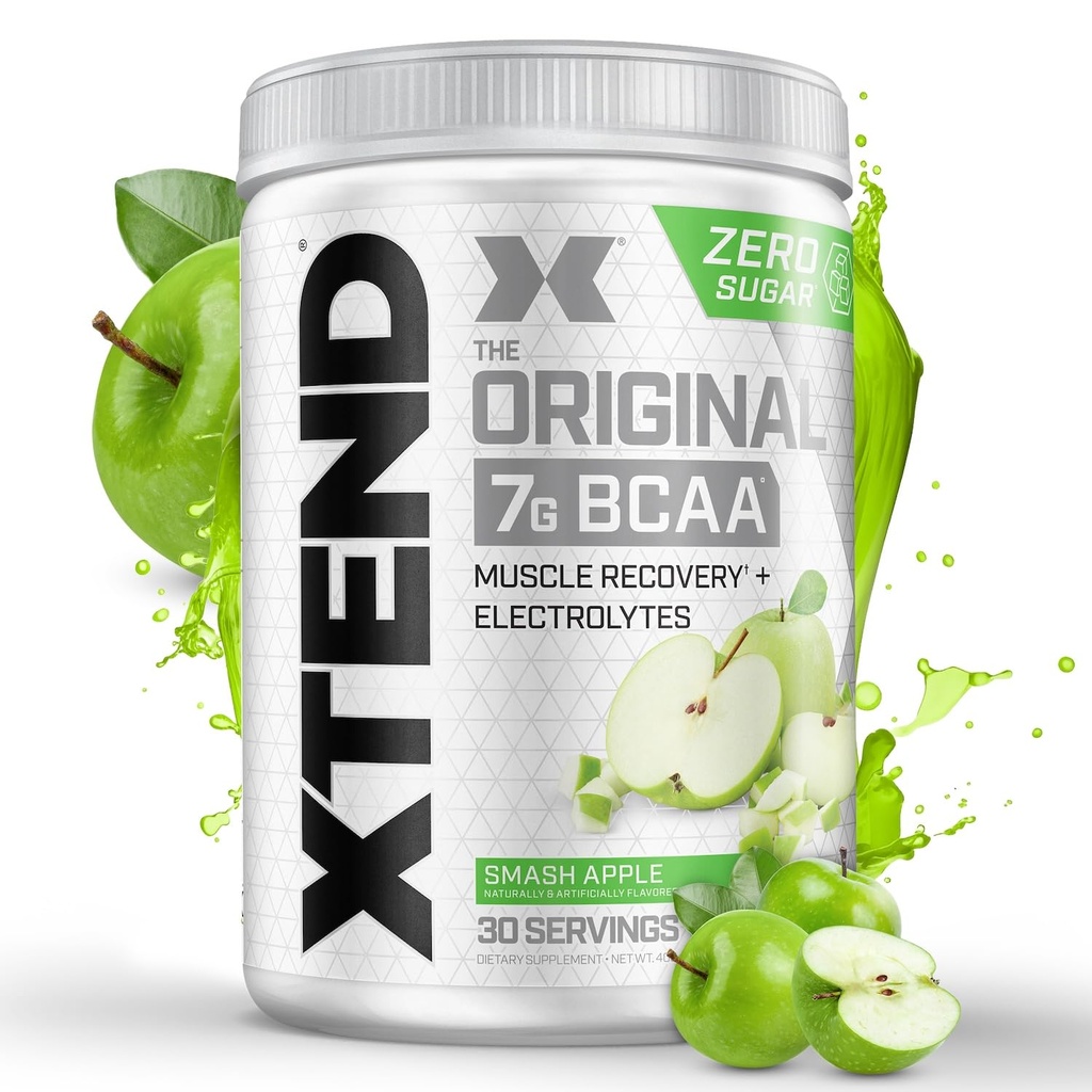 Xtend Original BCAA Powder 7g BCAA a 2,5g L-glutamine, bez cukru po tréningu Svalové zotavenie Nápoj s aminokyselinami pre mužov a ženy, 30 Servivné