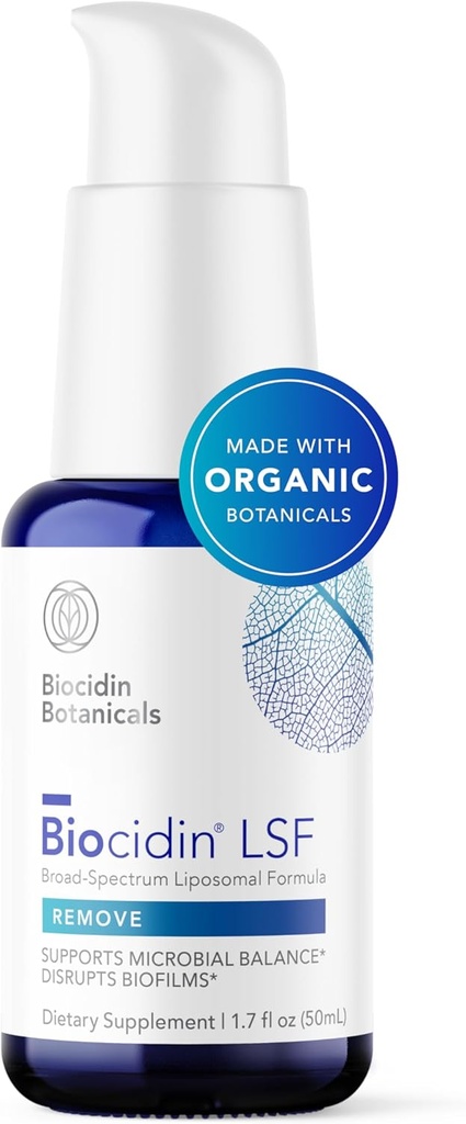 Biocidin LSF pre Gut Cleanse Detox & Biofilm Defense Support - Potent, Broad-Spectrum Lipozomal Formula pre rýchlu absorpciu - Propagovať zdravie Gut, Mikrobial Balance & Mental Clarity (1,7 Fl Oz)