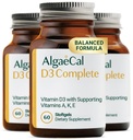 ALGAECAL 4-in-1 Vitamín D3 K2 Kompletný - ADK Vitamín Supplement, Enhanced Imunity Support & Bone Health with D3 K2, A, & E - Celotelový Wellness & Bone Strength, 60 Easy-Swallow Softgels