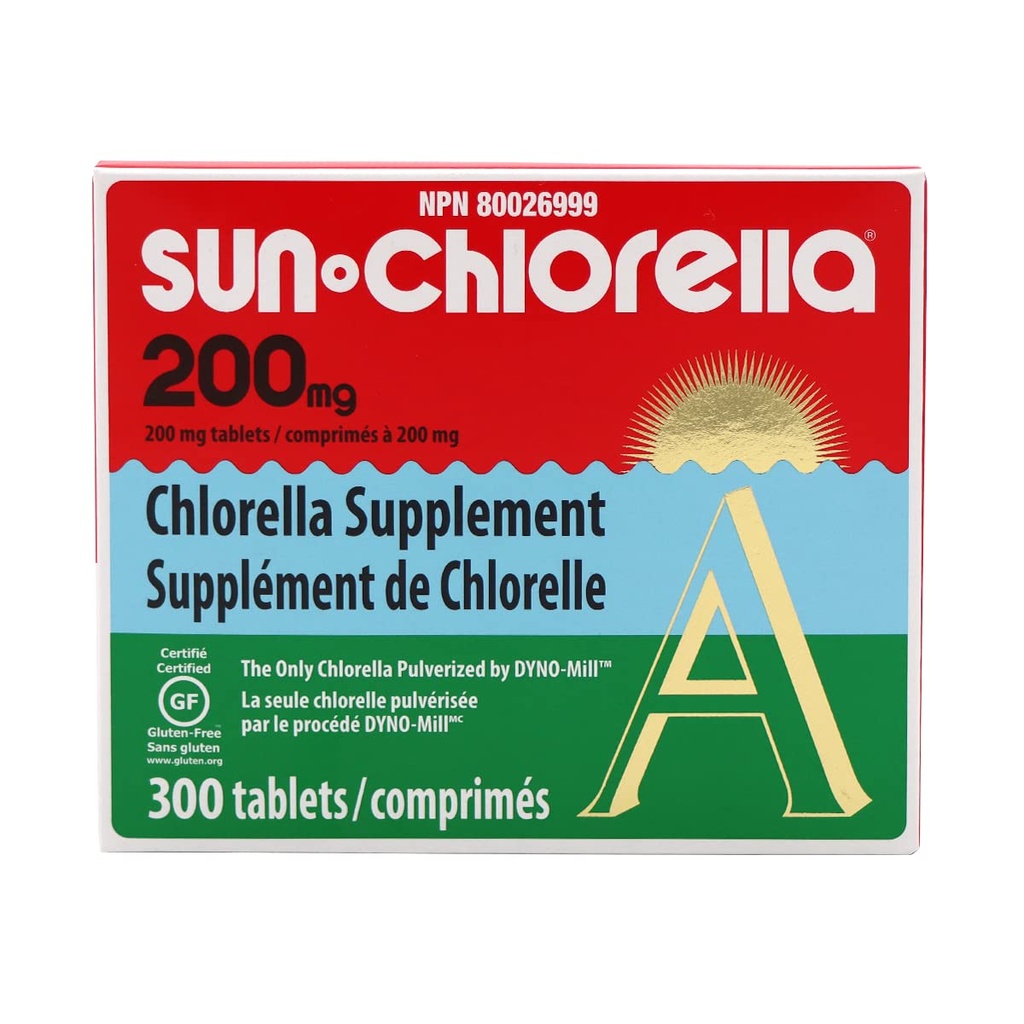Sun Chlorella Eleuthero Nutritional Tablets, 200 mg, 300