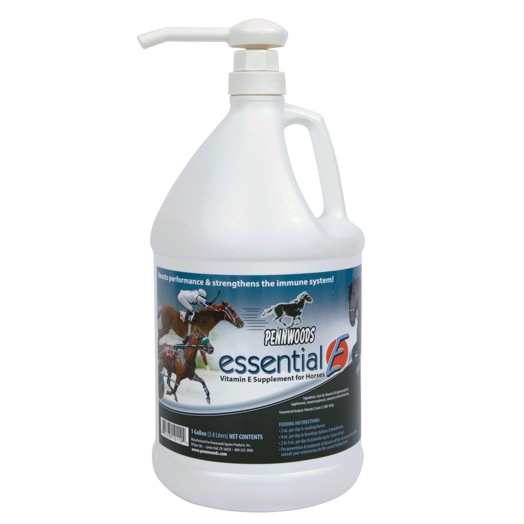 Pennwoods Essential E: Konský vitamín E doplnok pre zdravie koní, výkon, zotavenie a výživu - 1 Gallon