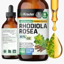 BIO KRAUTER Rhodiola Supplement Liquid - Pure Rhodiola Rosea Tinktúra pre podporu pokoja - alkohol a cukor bez extraktu - 4 Fl.Oz.