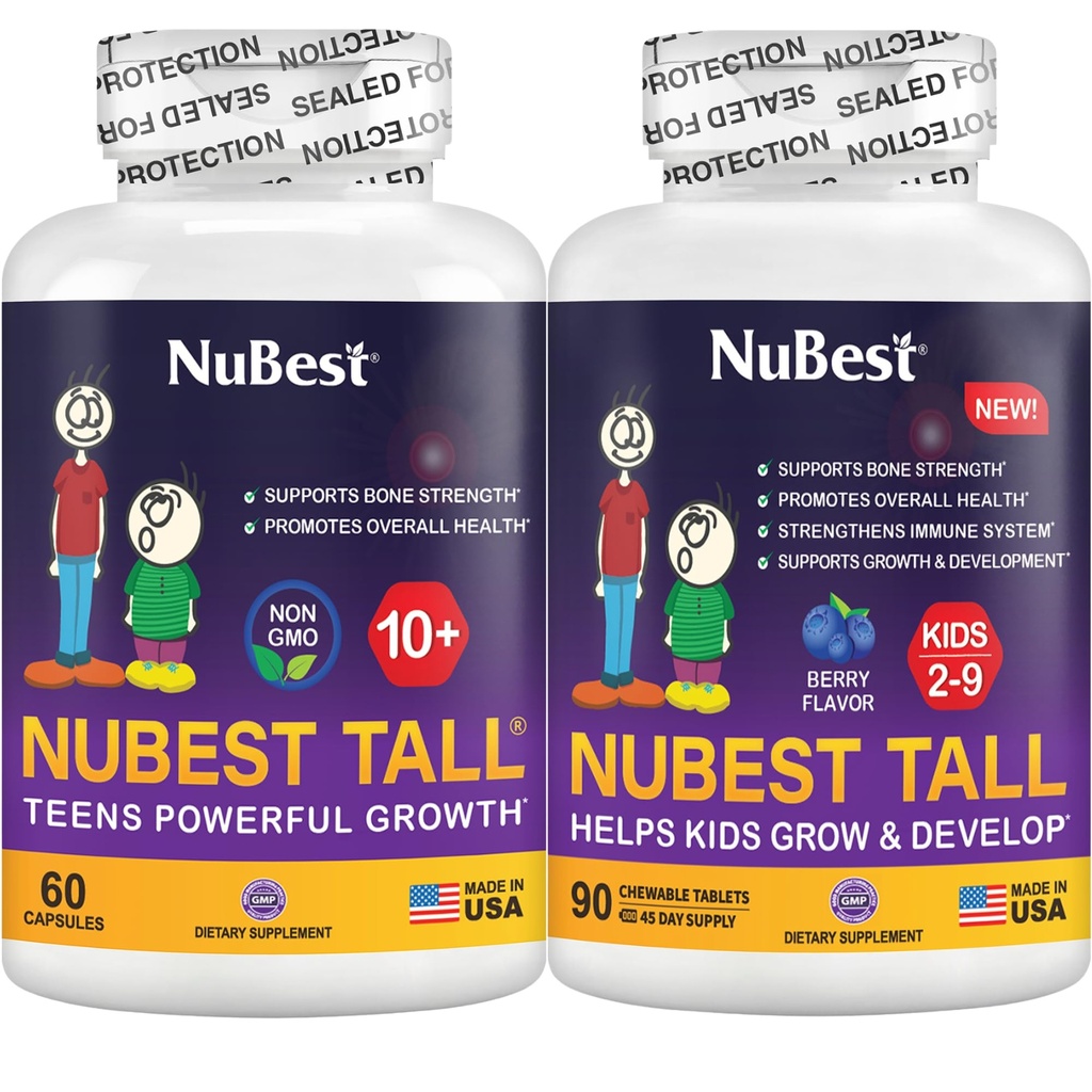 NuBest Bundle Tall 10+ 60 Kapsule Tall Kids 90 Žuvacie tablety 