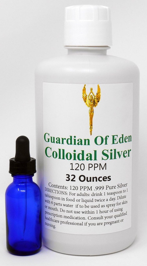 Lab tested Certified 120ppm Concentrated Pure Cololique Silver by GOE (1 Quart) with Free Dropper Bottle. Správa z labáku zdokumentovaná.