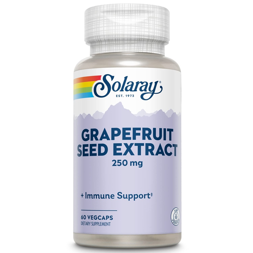 SOLARAY Garancia Potency Grapefruit Seed Extract, Veg Cap (Btl-Plast) 250mg 