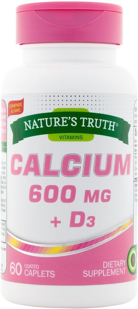 Prírodná pravda Vápnik 600 mg + D3-60 Obalené viečka, balenie 2