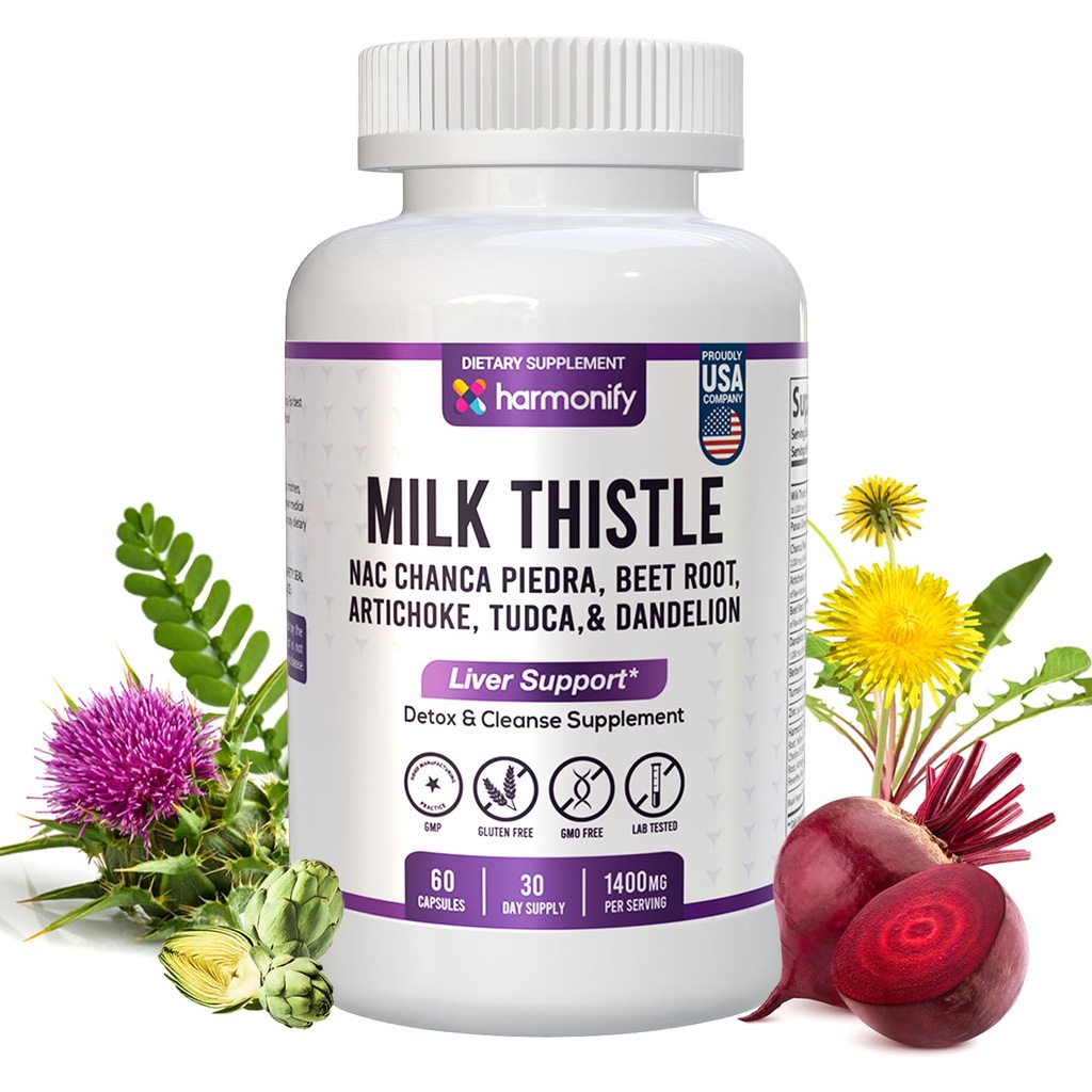 Milk Thitle Berberine Turmerica s Chanca Piedra, Detox & Cleanse & Repair Supplement, NAC, Repeet Root, Artičok, Púpava Root, TUDCA Choline and Ginger, 30 dní dodávky