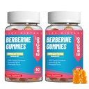 2 Balenie Berberine Gummies - 1200mg Berberine Supplement with Ceylon škorica for Metabolic and Energy Support, Vegan Želatína-Free-120 Počet