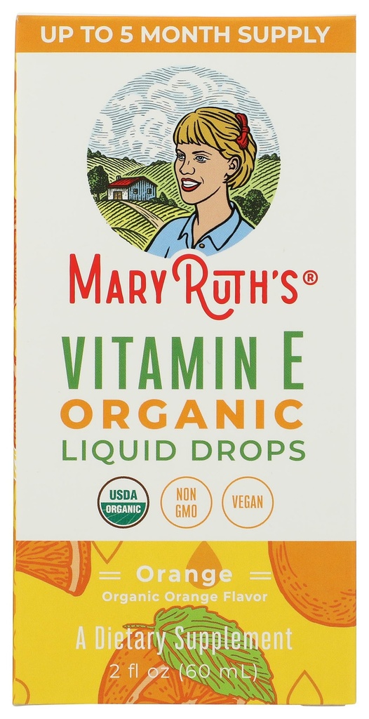 Organické vitamín E kvapky Márie Ruth, 2 Fz