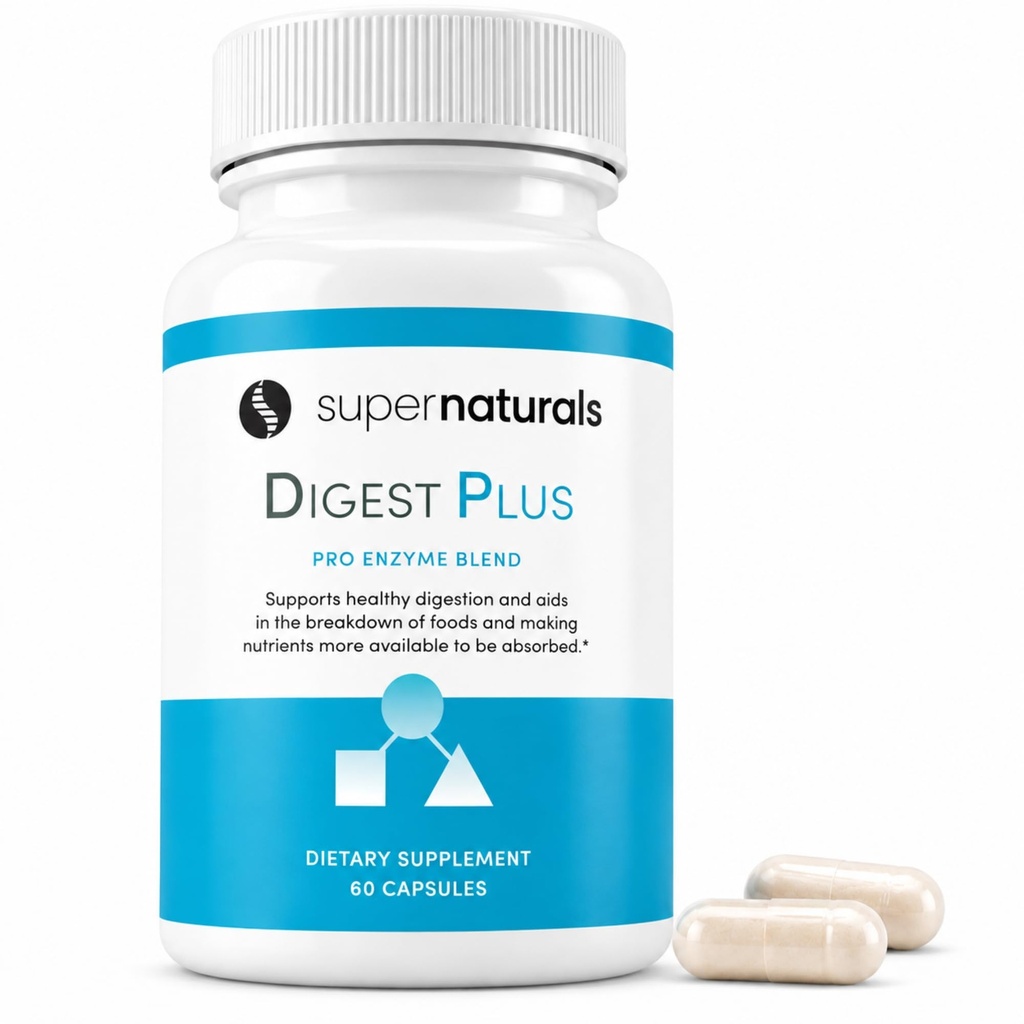Digest Plus, Gut zdravie pre mužov, trávenie doplnok, Tráviace enzýmy, Gut zdravie pre ženy, Gas & Bloating Relief, Premium Gut Healths Supplement, 60 Caps