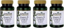 Swanson vitamín D komplex s vitamínmi D2 a D3 - Kompletný slnečný vitamínový komplex pre kosti, zubolekárske a imunitné zdravie - vitamínové doplnky (50 μg, 60 Veggie Kapsule) 4 balenia