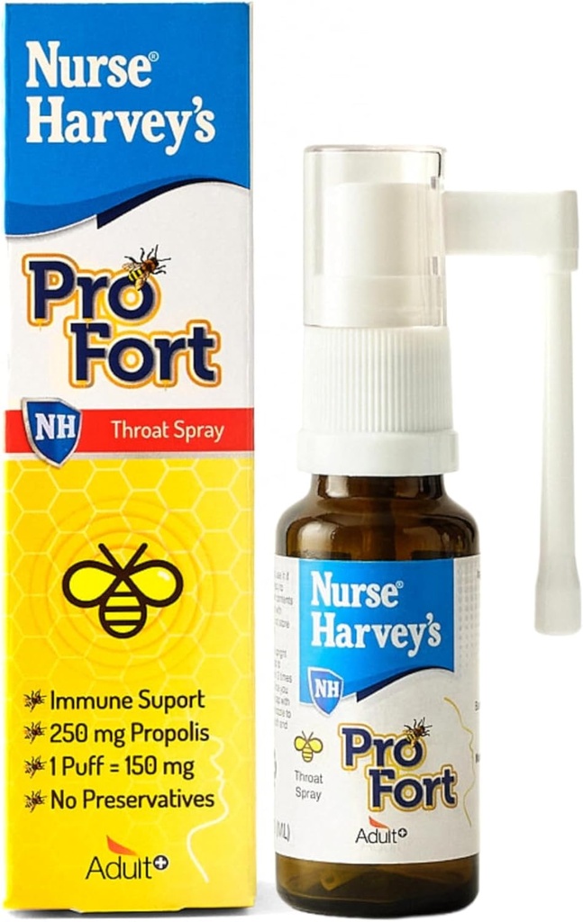 Sestra Harvey Propolis Hrdlo sprej Pro-Fort ústa a hrdlo sprej - Bolesť hrdla 0.7Fl Oz
