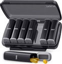 PULIV Veľká týždenná pilulka Usporiadateľ 2 Časy denne s Dual Damp-Proof Design, Black AM PM Pill Box 7 Deň pre ochranu súkromia, Pill Prípad pre vitamíny, Lieky, Rybie oleje, Doplnky