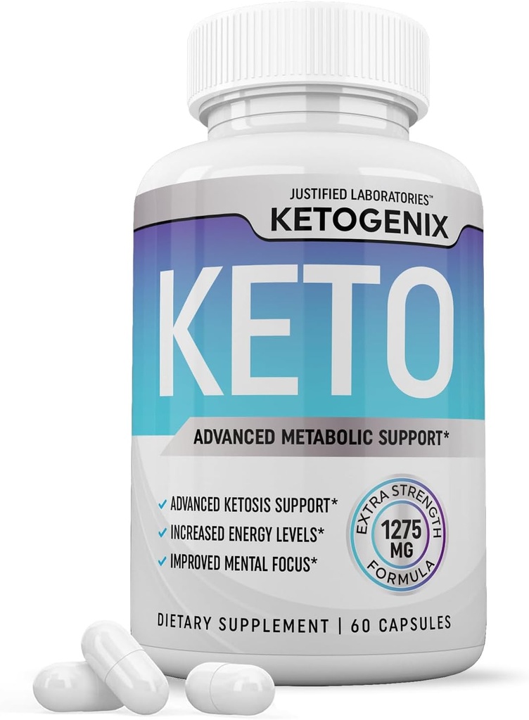 Ketogenix Keto Pills 1275MG Nová a vylepšená formula obsahuje jablkový Cider Ocogar Extra panenský olivový olej prášok Zelený čaj Leaf 60 Kapsule