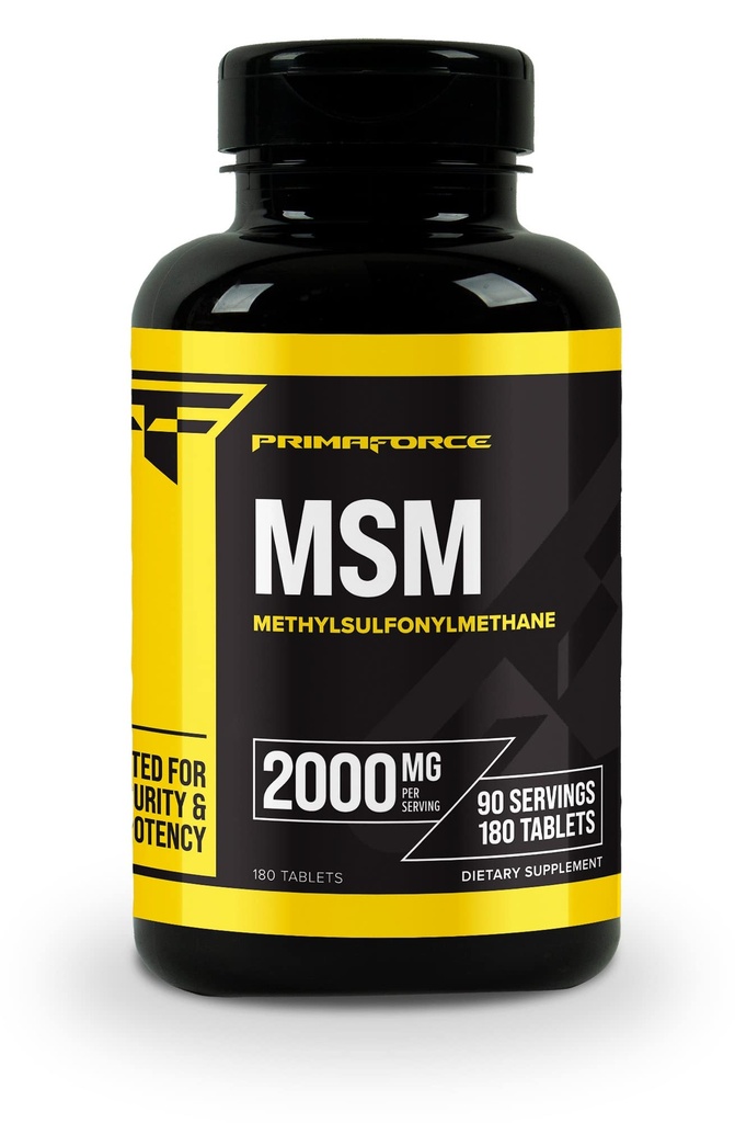 Primaforce MSM tablety 2000mg Serving, 180 Tablets, 90 Servings