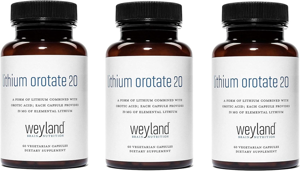 Lítium Orotát 20 mg (3 fľaše), 180 Vegetariánskych kapsúl