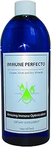 Imunitná perfecto - atómová časticová stopa Minerály koloidného striebra, medi a zinku - Perfektné na požiadanie Metabolická podpora - 16 oz. (475 ml)...
