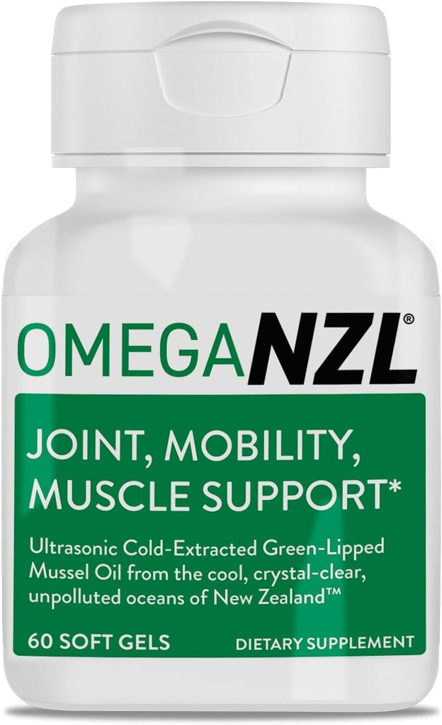Original Omega-3 Joint Support Supplement, Best Natural Muscle Relief, Green Lipped Mussel Oil, 60 Softgels, No Fishy Dochute