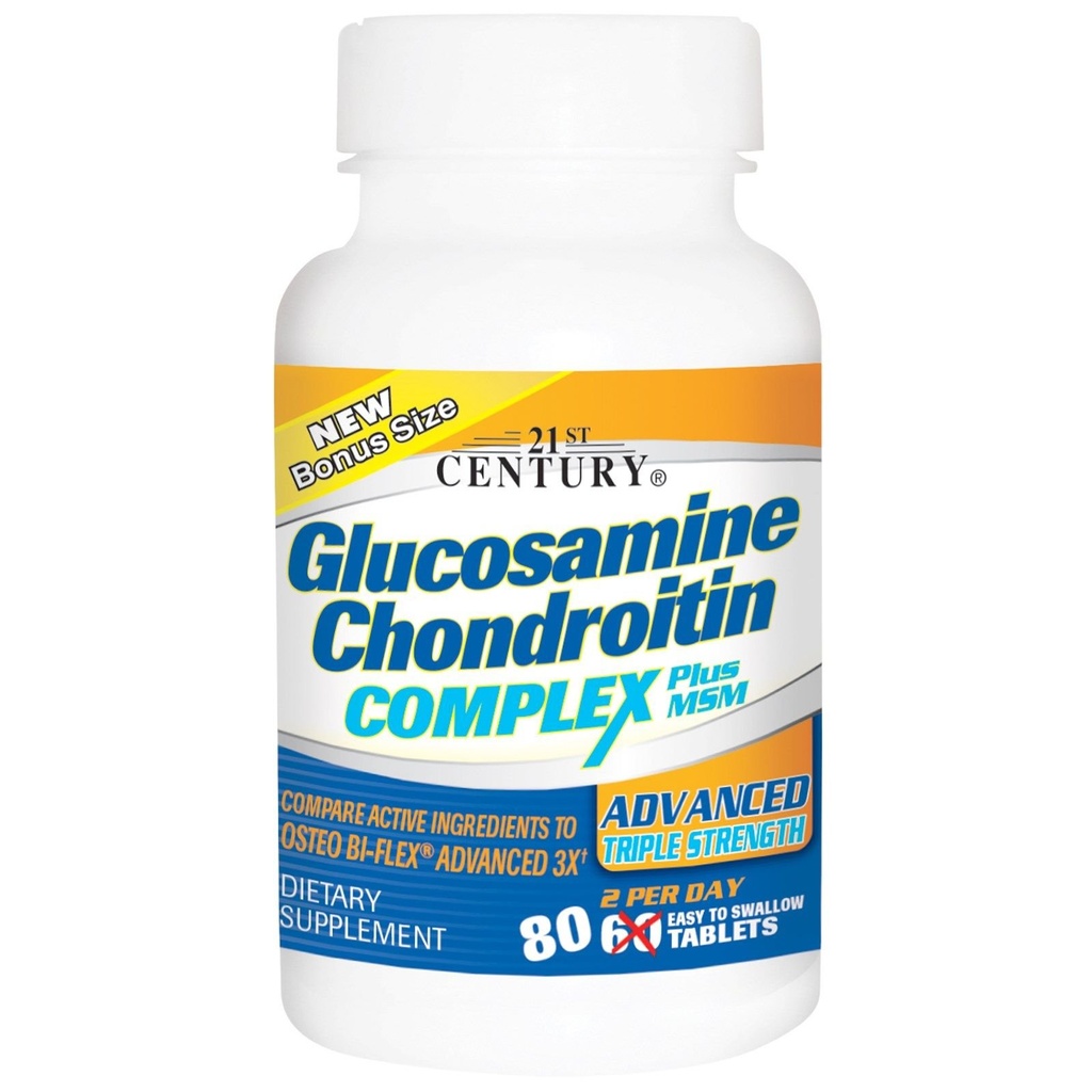 Glukozamín Chondroitin Complex Plus MSM, pokročilá trojitá sila, 60