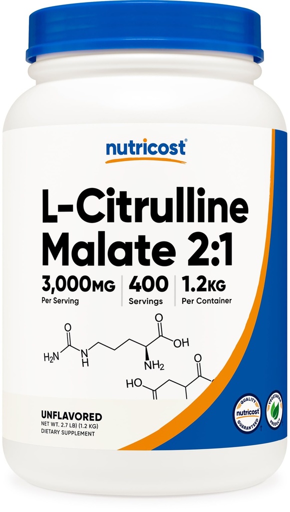 Nutricost L-citrulínmalát prášok (2:1) 1,2KG