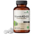 Futurebiotiká Vitamín K2 (MK7) s D3 doplnkom - NeGMO formula - 5000 IU vitamín D3 & 90 μg vitamín K2 MK-7, 60 vegetariánskych kapsúl