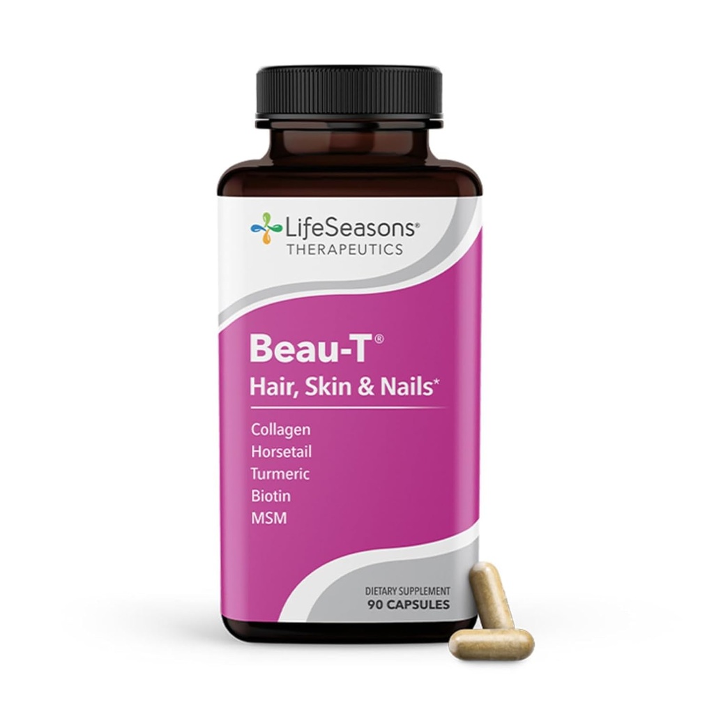 LifeSeasons Pausitivi-T with Beau-T & Ageless Skin Care - Menopauza Suplement - Relief for Hot Flash, Hormone Imbalance & Night Sweats - Sage, Chasteberry, Soy Isoflavones & Black Cohosh