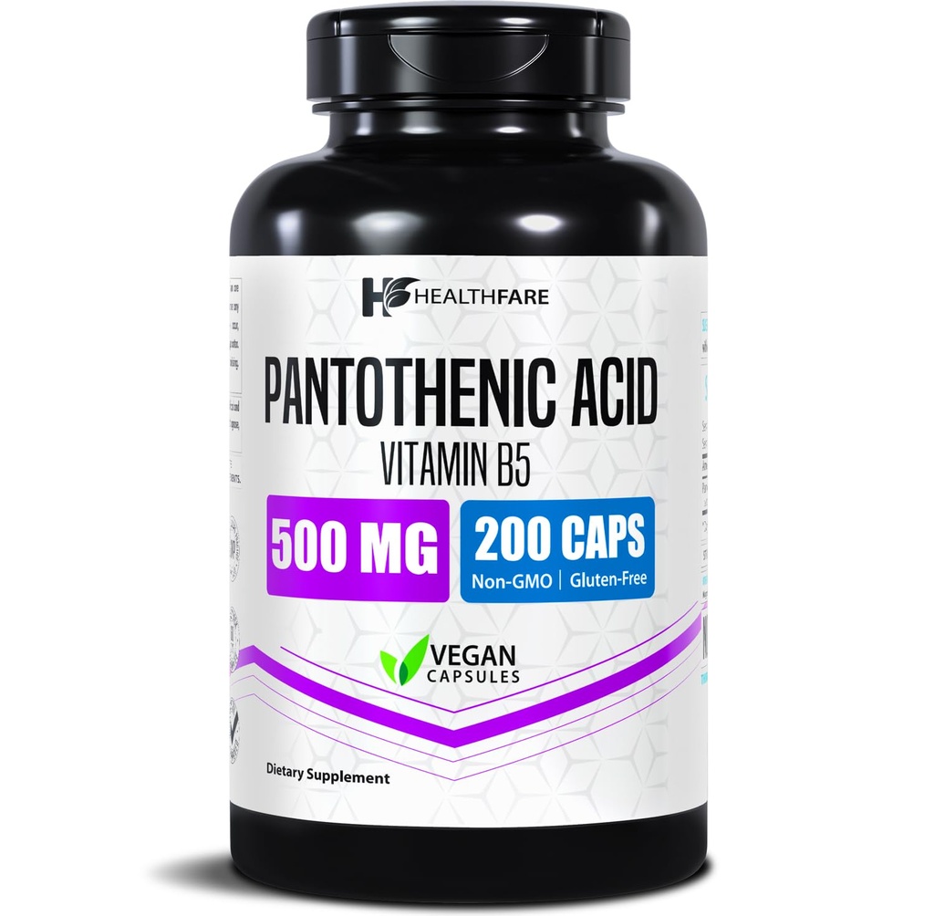 Zdravie Fare Kyselina pantoténová 500mg Vitamín B5 doplnok 