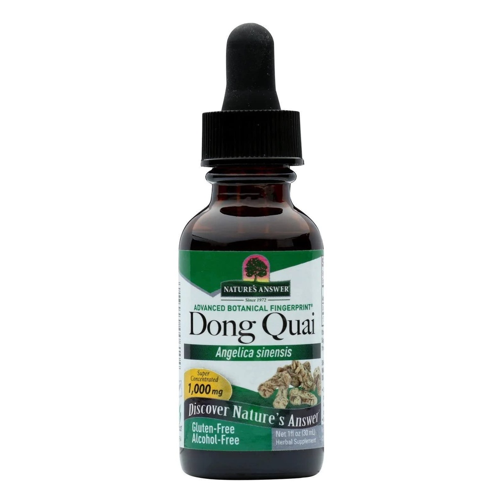 Nature's Answer Dong Quai Women Suplement - Female Hormonal Support, Female Wellness Supplement, Liquid Extract, Alkohol bez, Gluten bez, Kosher - 1 oz