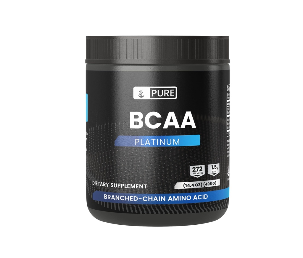 PURE ORIGINÁL SUROVINY 2:1 BCAA prášok, 14.4 oz, bez príchute, 272 Slúžiace, vždy čisté, žiadne doplnkové látky alebo plnidlá