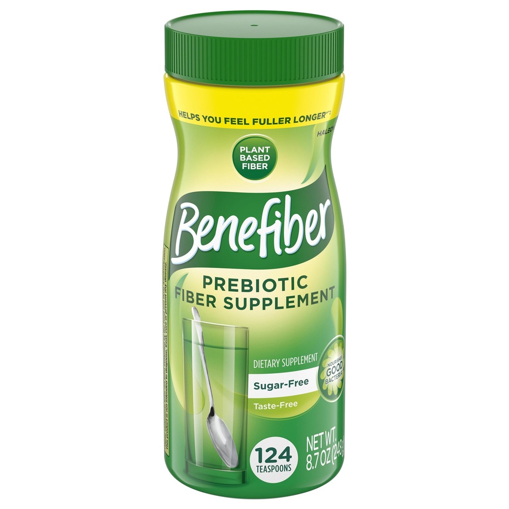 Benefiber Daily Prebiotic Fiber Supplement Powder for Digestive Health, Daily Fiber Powder, unflaved - 62 Servings (8.7 Ounces)